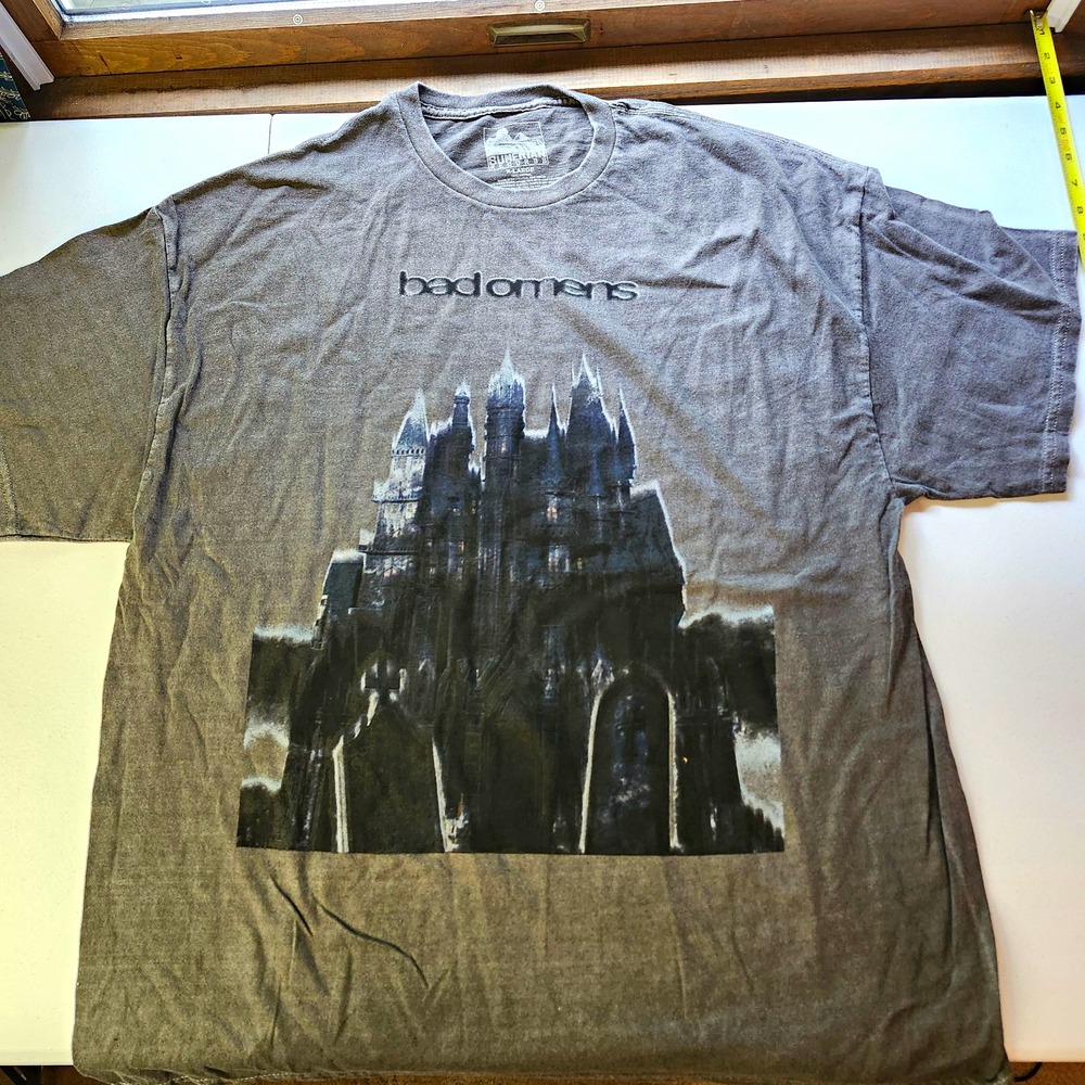 Sumerian Records Bad Omens Gray Graphic Print Cotton Crew Neck T-Shirt XL